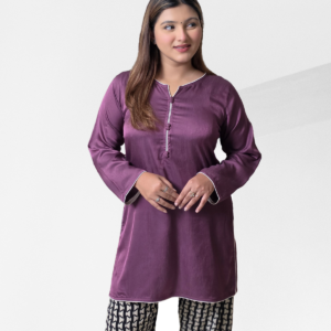 Farsi Co-ord Set (Plum Purple & Printed Pant)
